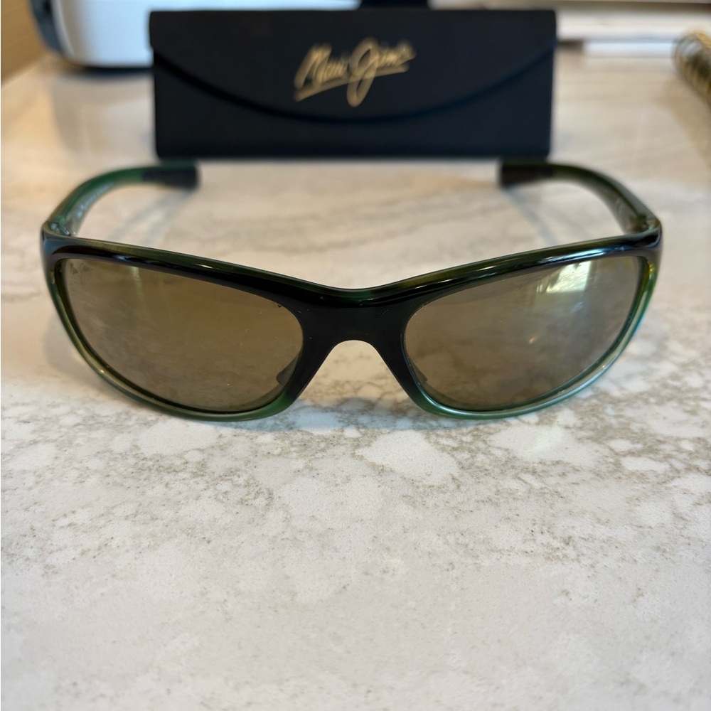 Maui Jim Black and Green Sunglasses